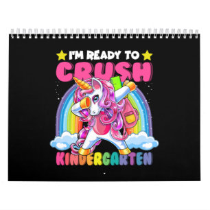 Crush Kindergarten Dabbing Unicorn Back to school Kalender