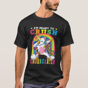 Crush Kindergarten Dabbing Unicorn Back to school T Shirt