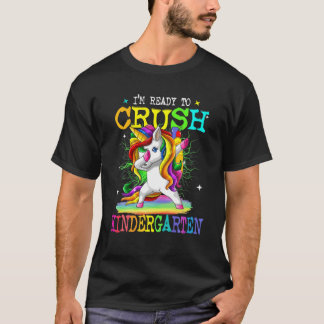 Crush Kindergarten Dabbing Unicorn Back to school T Shirt