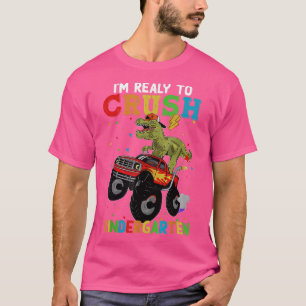 Crush Kindergarten Dinosaur Monster Lastbil tillba T Shirt