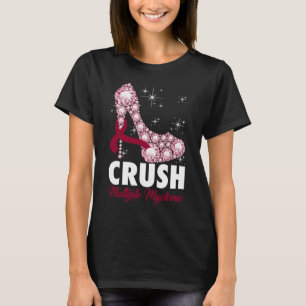 Crush Många Myeloma Awareness High Heel Warrior T Shirt
