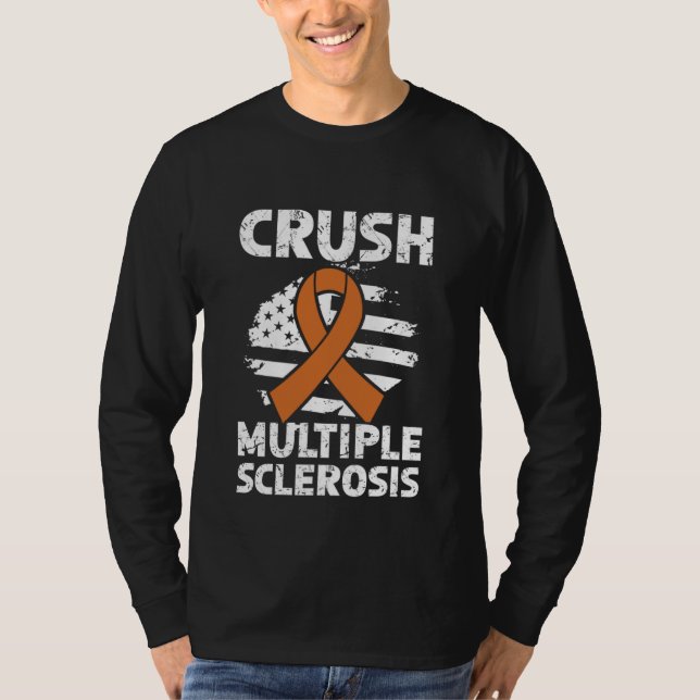 Crush Multiple Sclerosis Orange Multiple Sclerosis T Shirt (Framsida)