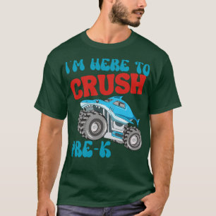 Crush PreK Monster Lastbil Back to school Boys T Shirt