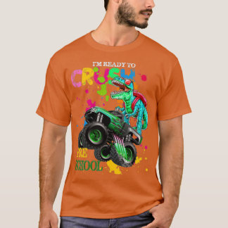 Crush Preschool Dinosaur Monster Lastbil tillbaka  T Shirt