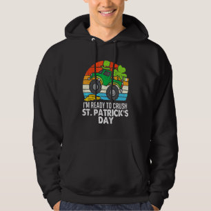 Crush St patricks day Monster Lastbil Paddys Småba Hoodie