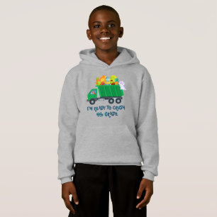 Crush Xth Klass Funny dinosaur ägg sopor lastbil T Shirt