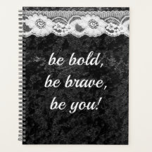 Crushed Velvet Snöre Glam Jewelry Planner BW