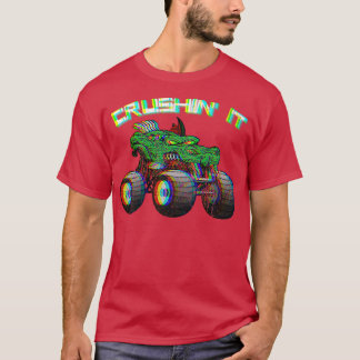 Crushin' Monster Lastbil Vintage Retro 267 T Shirt