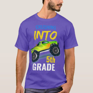 Crushing into 5th Grade Kidx27s Monster Truck Love T Shirt