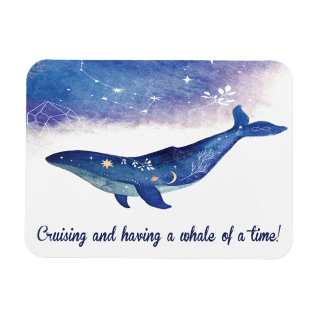 Crusing Whale of a Time Alaska Hawaii Magnet (Horisontell)