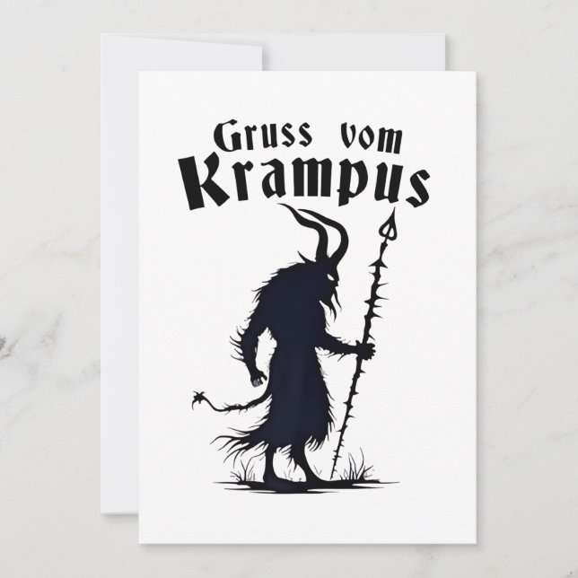 Cruss Vom Krampus-julet Julafton Djävulen Inbjudningar (Framsida)