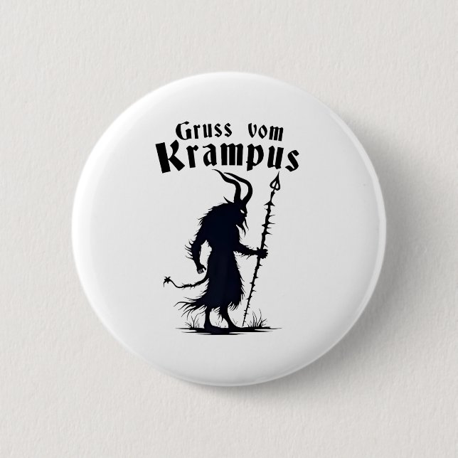 Cruss Vom Krampus-julet Julafton Djävulen Knapp (Framsida)