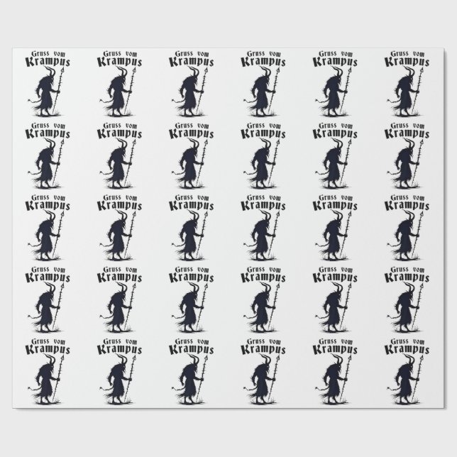 Cruss Vom Krampus-julet Julafton Djävulen Presentpapper (Platt)
