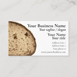 Crusty Brown Bread Loaf Baker Bread Shop Visitkort