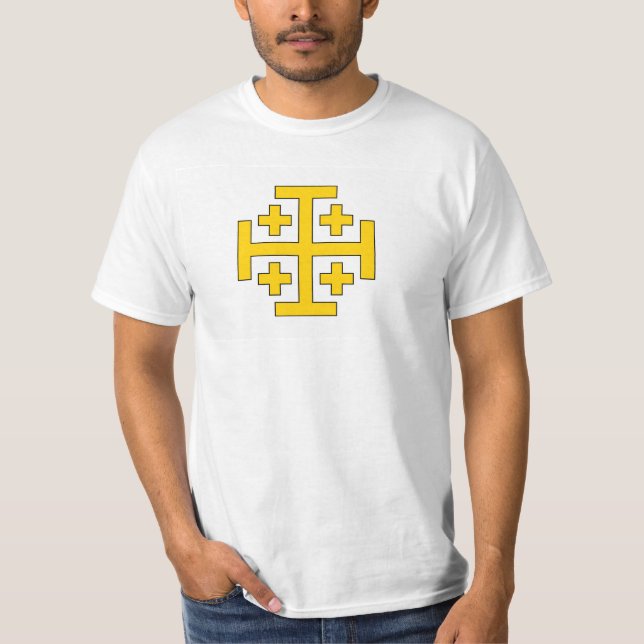 Crux Hierosolymitana ☩ Camisia T Shirt (Framsida)