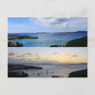 Cruz Bay Collage, St. John, U.S.V.I. Postcard Vykort
