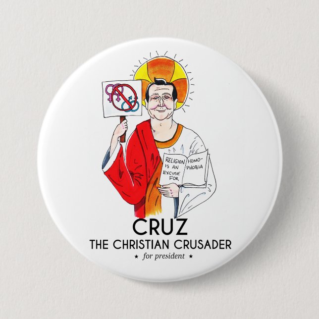 Cruz den kristna korsfararen knapp (Framsida)