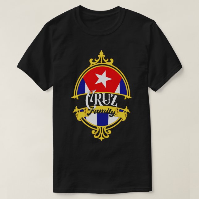 Cruz Family Cuba Flagga T Shirt (Design framsida)