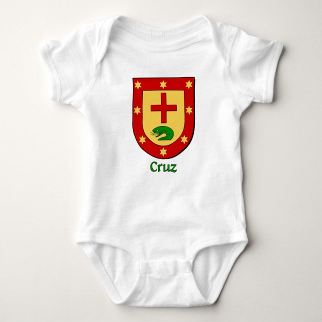 Cruz Family Shield Infant Creeper Tee Shirt (Framsida)