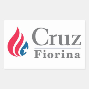 Cruz/Fiorina 2016-dekal Rektangulärt Klistermärke