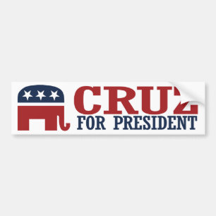 Cruz för president 2016 Elefantstötfångare -.png Bildekal