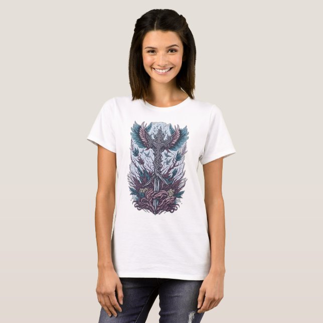 Cruz gótica tatuta 42 t shirt (Hel framsida)