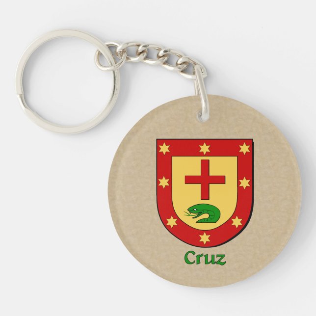 Cruz Historical Shield med Flagga Spanien (Framsidan)