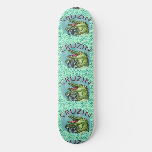 Cruzin Alligator Skateboard (Framsida)