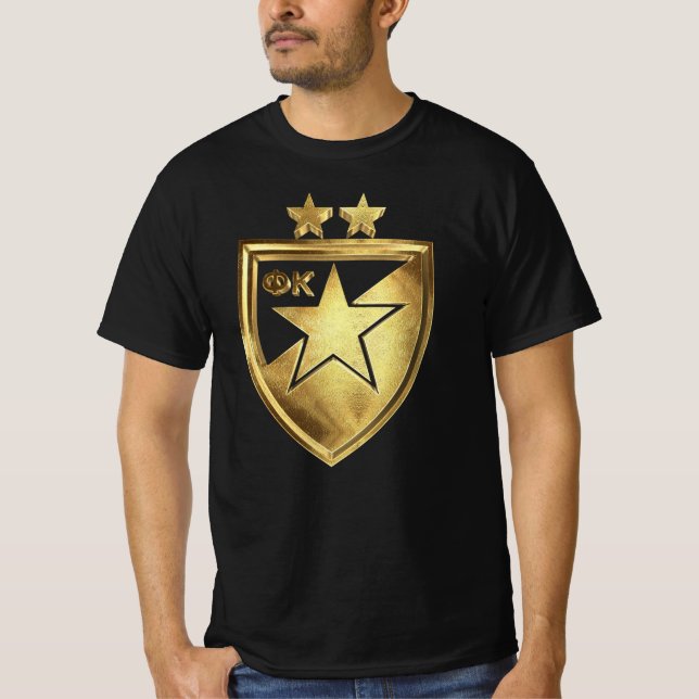 Crvena Zvezda Golden Football Serbiska Kärlek T Shirt (Framsida)