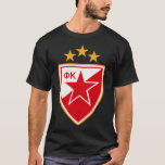 Crvena Zvezda Red Star Vapensköld T Shirt<br><div class="desc">Crvena Zvezda Red Star Vapensköld</div>