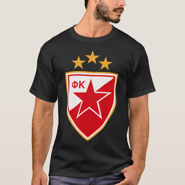 Crvena Zvezda Red Star Vapensköld T Shirt (Framsida)