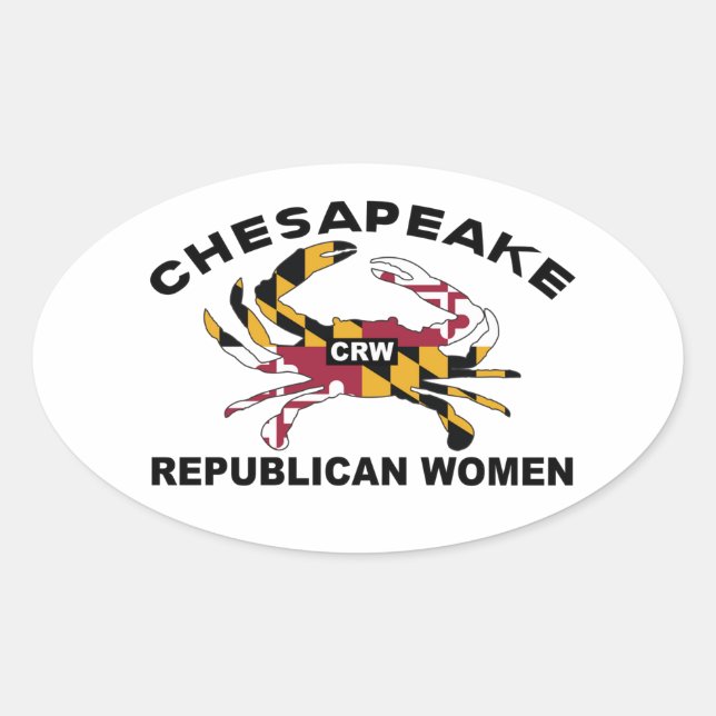 CRW Sticker Ovalt Klistermärke (Framsida)