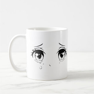 Crying Anime Eyes Mug – Aesthetic Sadcore Design Kaffemugg