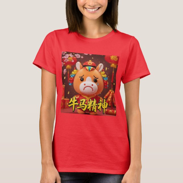 Crying Horse: Lunar New Year T-Shirt (Framsida)