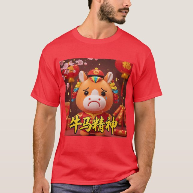 Crying Horse: Lunar New Year T-Shirt (Framsida)