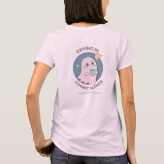 Crying in Cosmic Silence – Cute Existential Ghost  T Shirt