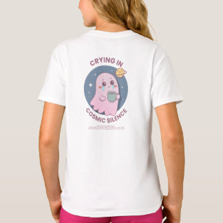 Crying in Cosmic Silence – Cute Existential Ghost  T Shirt