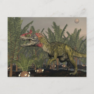 Cryolophosaurus dinosaur - 3D-rendering Vykort