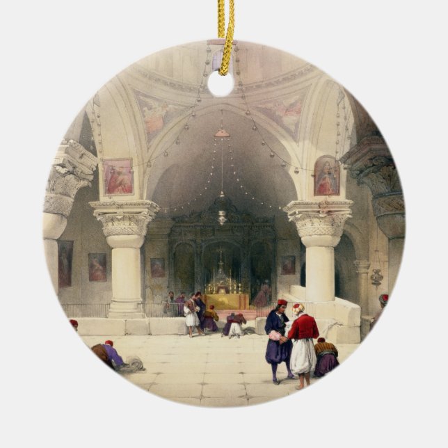 Crypten av den heliga sepulchren, Jerusalem, Julgransprydnad Keramik (Framsidan)