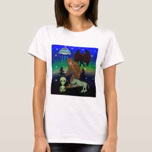 Cryptid Big Foot Alien Mothman UFO Chupacabra T Shirt