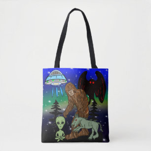 Cryptid Big Foot Alien Mothman UFO Chupacabra Tygkasse