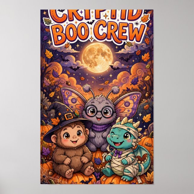 Cryptid Boo Crew Halloween-affisch Poster (Framsidan)