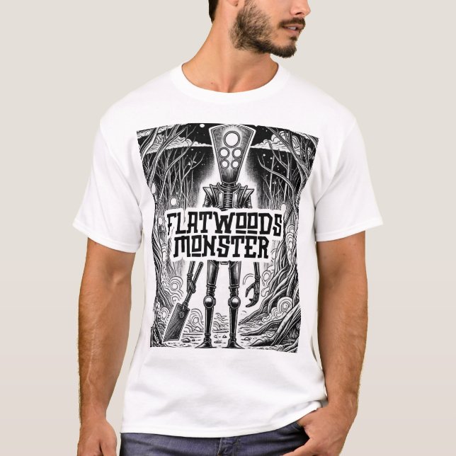 Cryptid Conspiracy - Plat Skogen Monster T Shirt (Framsida)