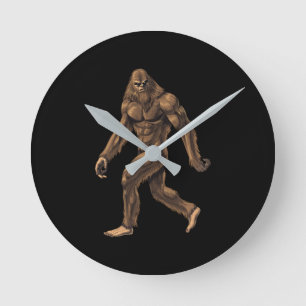 Cryptid Creature Bigfoot Rund Klocka