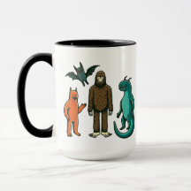 Cryptid Friends: Bigfoot, Chupacabra osv. Mugg