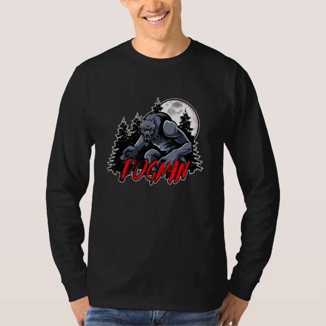 Cryptid Home of the Michigan Dogman 2 T Shirt (Framsida)
