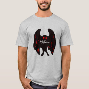 Cryptid Mothman Black vingar, red öga T-Shirt