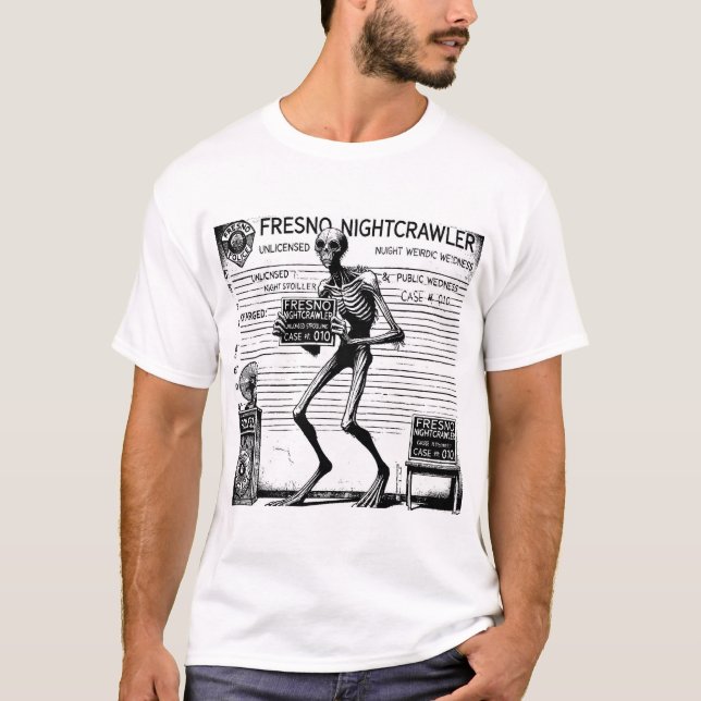 Cryptid Mugshots - Fresno Nightcrawler T Shirt (Framsida)