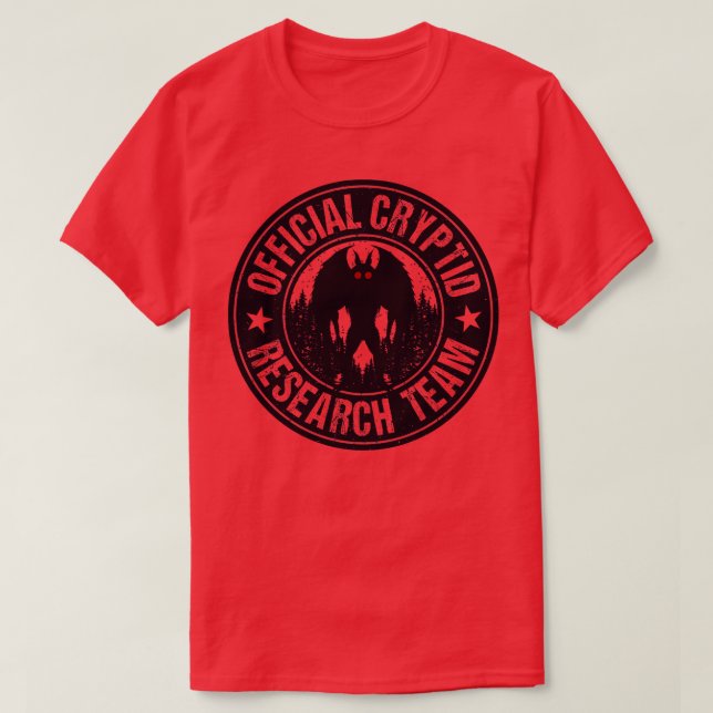 Cryptid Research Team Mothman T Shirt (Design framsida)