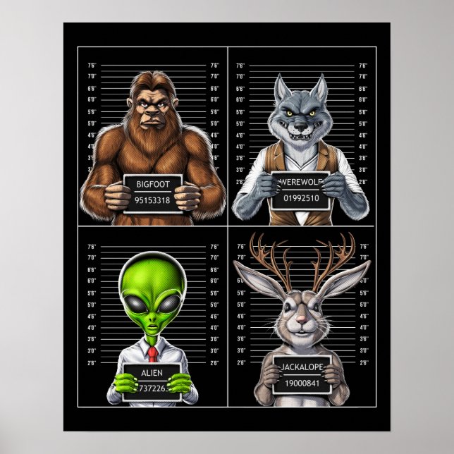 Cryptids Mugshot Poster (Framsidan)